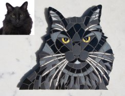 Mozaiek van een prachtige kat